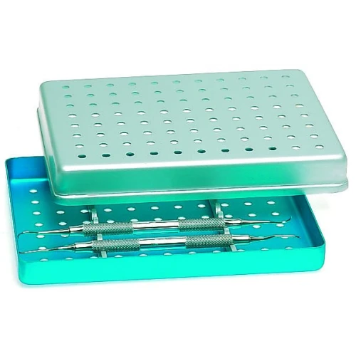 Aluminium Tray (Perforated) GREEN 28 x 18 x 1.9cm *1