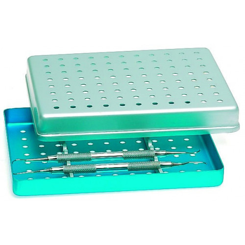 Aluminium Tray (Perforated) BLUE 28 x 18 x 1.9cm *1