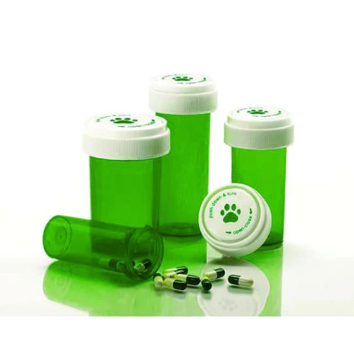 Pet Print GREEN 60cc Child Resistant Vials Includes Caps (16D) *230
