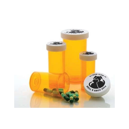 Pet Print YELLOW 30cc Child Resistant Vials Includes Caps (8D) *410