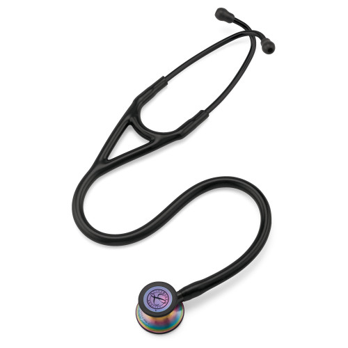 3M Littmann Cardiology Stethoscope Black with Rainbow Chestpiece