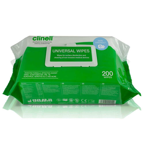 Clinell Universal Wipes - Log Kill 6 (99.999%)*200