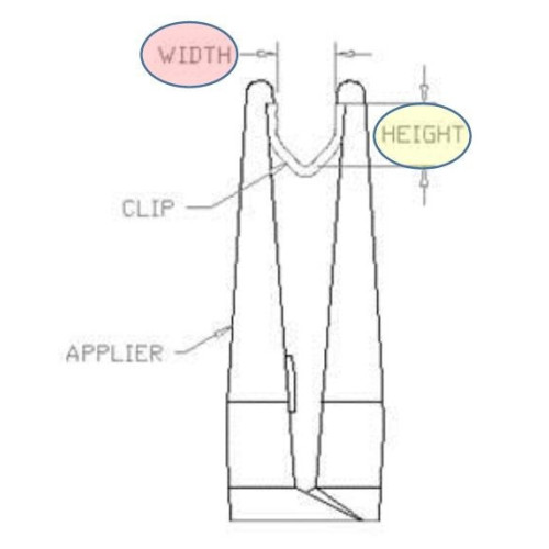 Horizon Titanium Ligating Clips Micro, 6 clips per cartridge (WHITE)*1