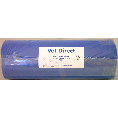 Vet Direct Drapes 50cm (Approx) x 100M Roll Blue *1