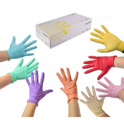 Pearl Nitrile Powder Free Gloves Violet S*100