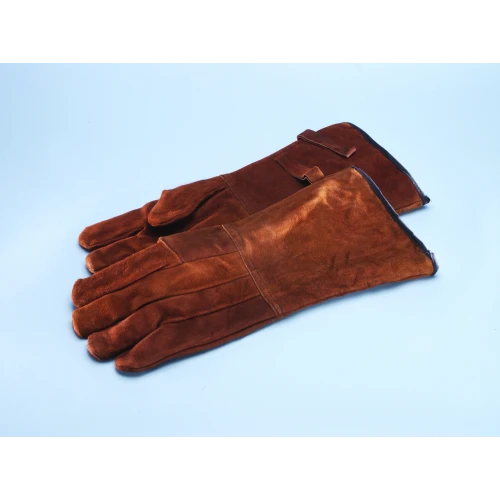 Long Protection Gauntlet Red Leather Pair*1