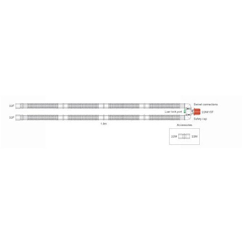 Twin Tube breathing System 1.6M Adjustable Y-Piece