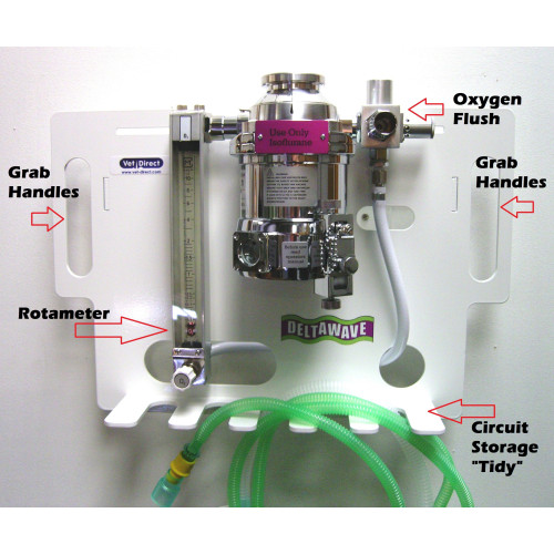 DeltaWave 100 Wall Mounted Anaesthetic System, O2 Flush, Rotameter 0-10L, Cagemount*1