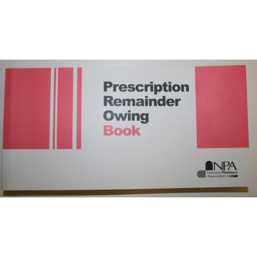 Prescription Remainder Owing Book*3