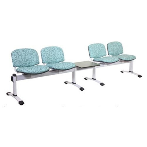Visitor 5 Seat Module with 4 Visitor Moulded Plastic Seats + 1 Magazine Table Colour: GREY