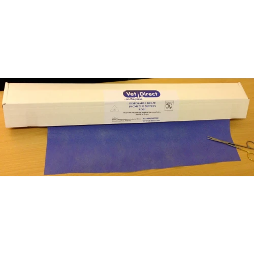 Vet Direct Drapes 50cm (Approx) x 10M Roll Blue *1