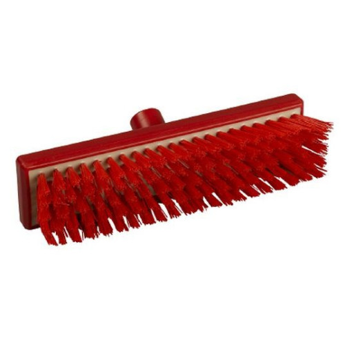 DECK SCRUBBER 300mm - Very Stiff Bristle - RED*1