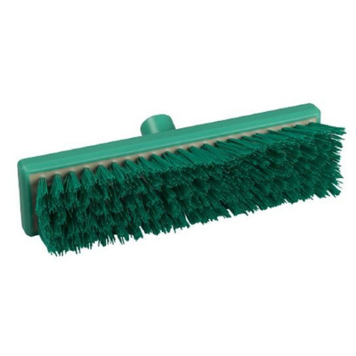 DECK SCRUBBER 300mm - Very Stiff Bristle - GREEN*1