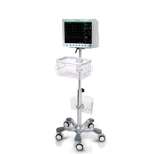 EDAN Mobile Trolley Stand with Basket for iM60, iM70 Multi-Paremeter Monitors*1