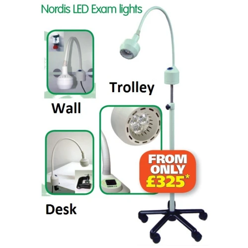 Nordis Vet LED Exam Light -Trolley Mount 5-Star Base (61,000Lux @50cm)*1