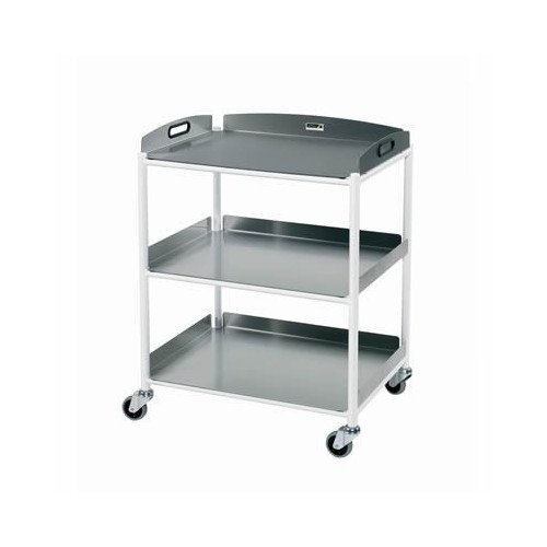 Dressing Trolley with 3 Stainless Steel Trays - Medium 860(H)x660(W)x520(D) *1