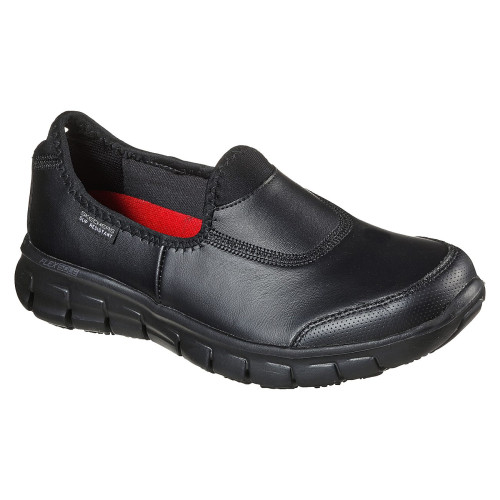 Skechers 76536EC Sure Track Female Slip-On Shoes Black Size 5