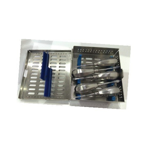 Dental LUXATOR Kit Stubby (Small) Handle Set of 5 (1-5mm) in Autoclavable Box*1