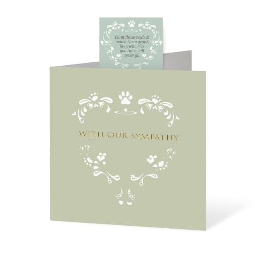 Sympathy Card with Seed Pack - Heart With Sympathy