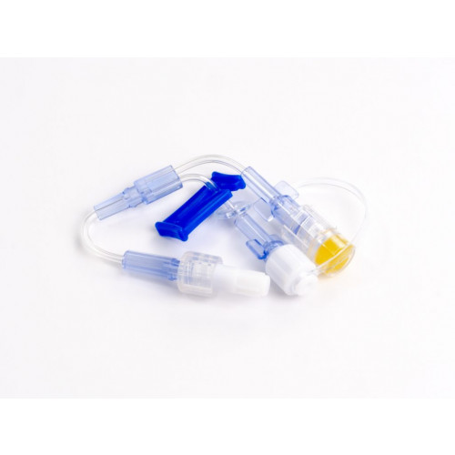 Y-Connector 11.7cm Small with Injection Cap and Luer Lock Cap