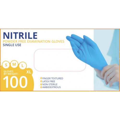 Nitrile Powder FREE Gloves Small x100