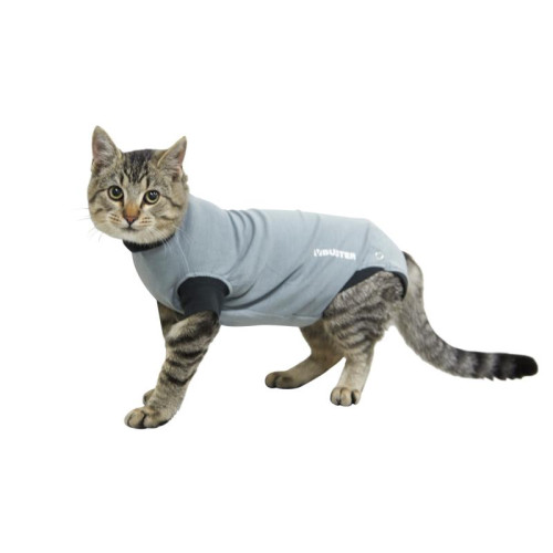 Buster Body Suit EasyGo for cats, black/grey 38.5cm, XS