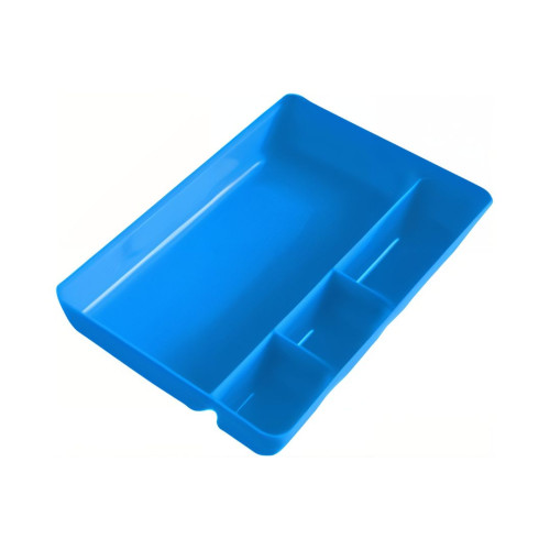 Polypropylene Compartmented Tray Blue 270x180x40mm