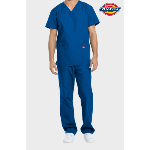 Dickies DKE520C Unisex Scrub Top and Trouser Set Royal Blue XXS