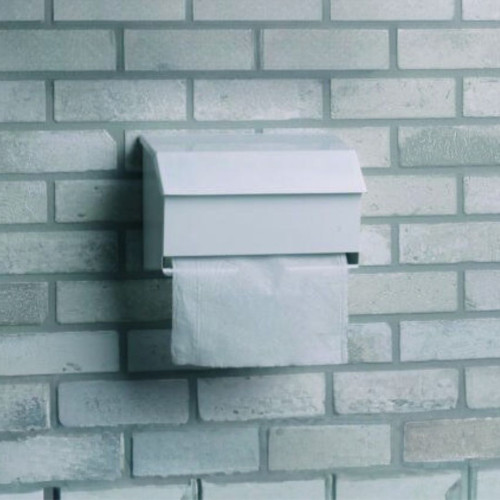 Pull Action Hygiene Roll Dispenser White Metal