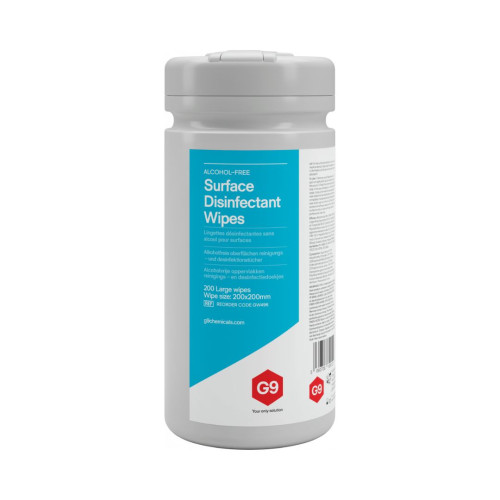 G9 Non Alcohol Disinfectant Wipes - Large Drum (200mm x 200mm)