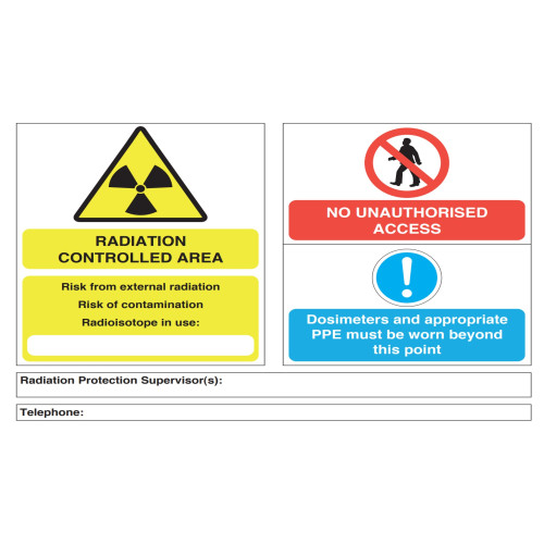 Radiation Controlled Area Sign – For Radioisotopes (Open Source Radiation)