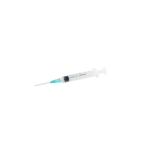 KRUUSE Syringe with Needle 3-comp 2ml 23G x 1 inch