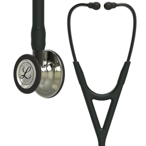 3M Littmann Cardiology Stethoscope Black with Champagne Finish Chestpiece