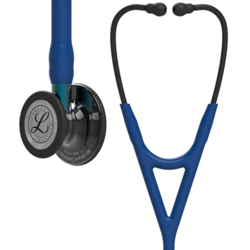 3M Littmann Cardiology Stethoscope High Polish Smoke Edition with Navy Tube and Blue Stem