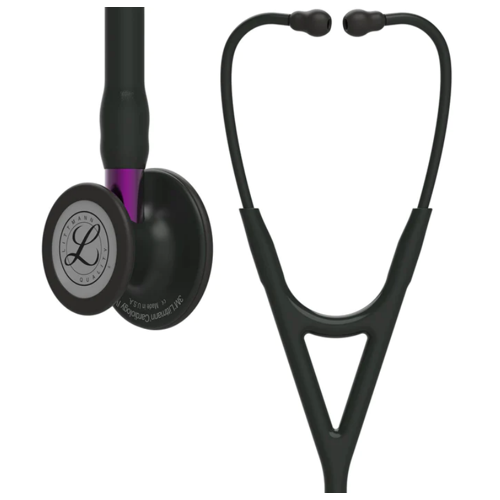 3M Littmann Cardiology Stethoscope Black Edition with Black Tube and Violet Stem
