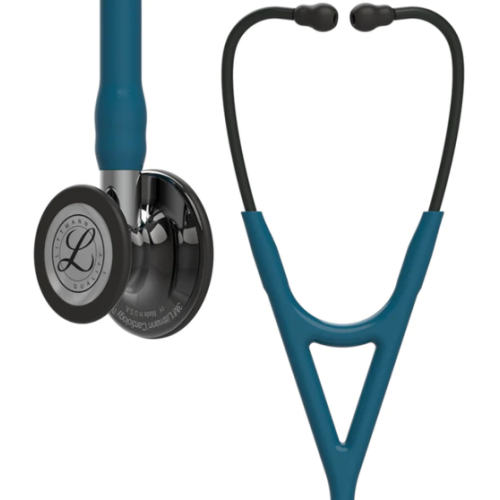 3m Littmann Cardiology Stethoscope High Polish Smoke with Caribbean Tube, Mirror Stem and Black Headset