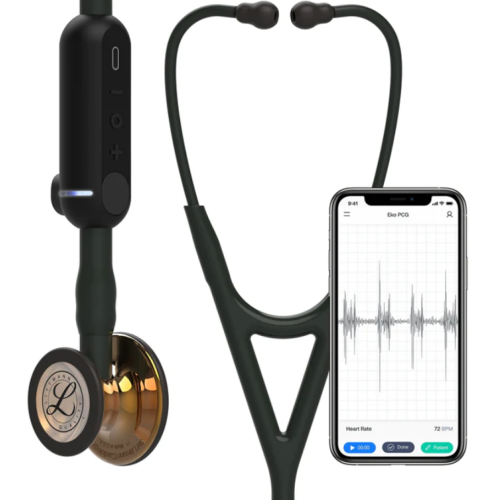 3M Littmann CORE Digital Stethscope, High Polish Copper Chestpiece, Black Tube, Stem and Headset 69cm