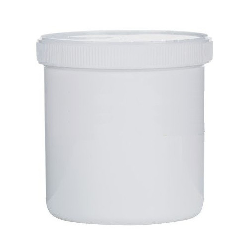 White Plastic Ready Capped Ointment Pots - 300gm (500mil)