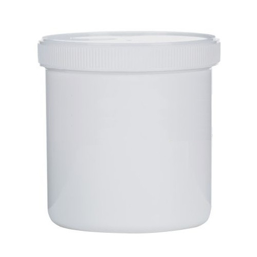 White Plastic Capped Ointment Pot 500g