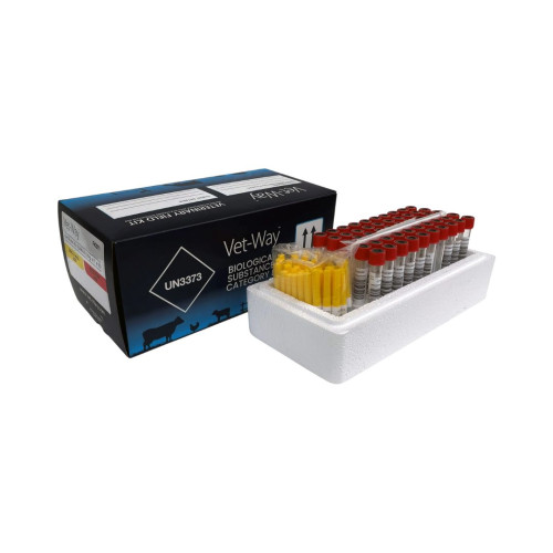 Vet Field Kit 50 x 6ml Red Tubes 20G x 1.5" Needles
