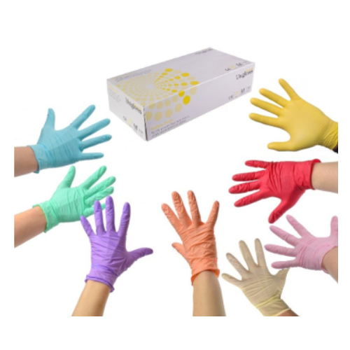 Pearl Nitrile Powder Free Gloves Opal (Turquoise) M