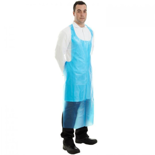 Apron on a roll Heavy Duty Blue 50 Micron