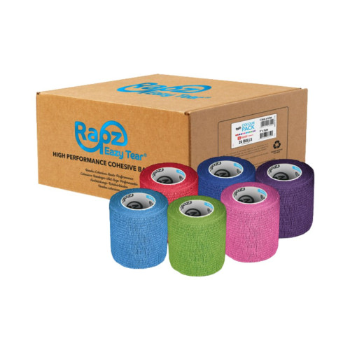 Rapz Eazy Tear Cohesive Bandage Colour Pack 7.5cm