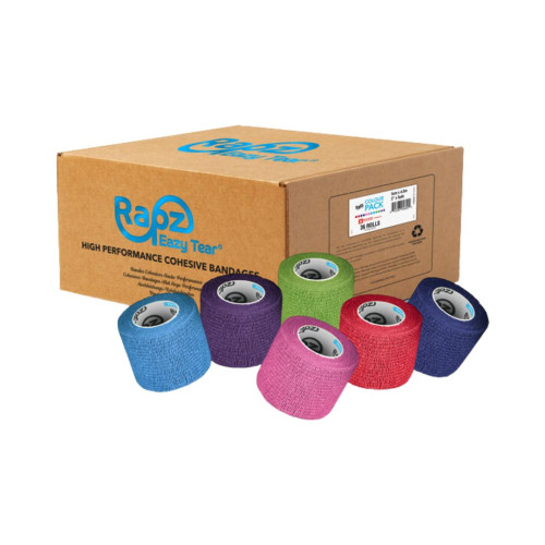 Rapz Eazy Tear Cohesive Bandage Colour Pack 5cm