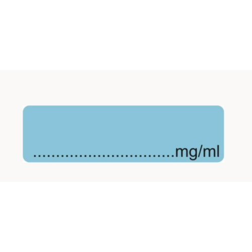 Blank Drug Label Blue (with...mg/ml)*400