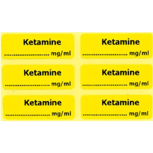 Infusion Concepts Syringe Label Ketamine