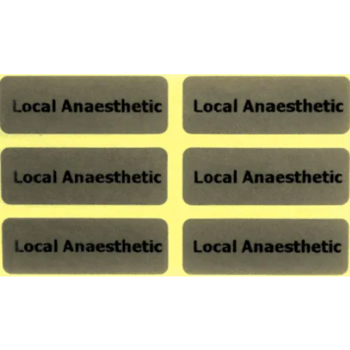 Infusion Concepts Syringe Label Local Anaesthetic