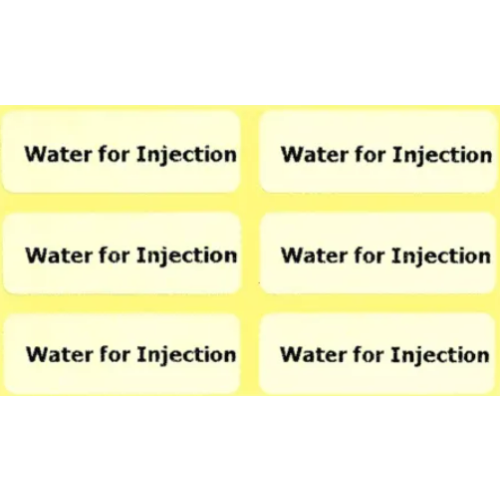 Infusion Concepts Syringe Label Water for Injection
