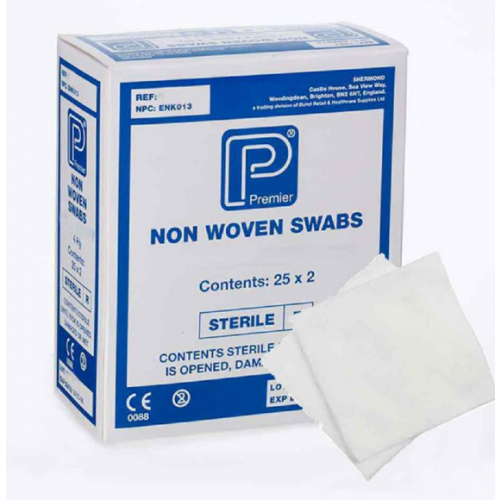 Swabs Sterile 2/Pack (Non-Woven) 10 x 10cm 4ply