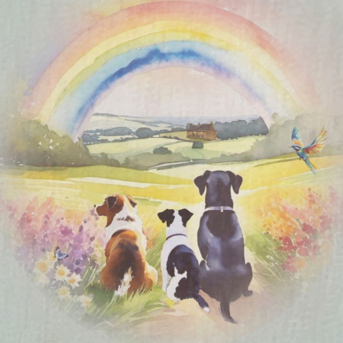 Dog Rainbow Pet Sympathy Card